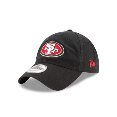 Black San Francisco 49ers Hat - New Era NFL Core Classic 9TWENTY Adjustable Caps USA4628105